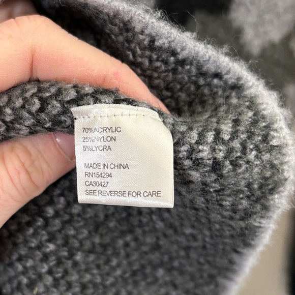 Central Park West Black and Gray V-Neck Sweater - Picture 4 of 4